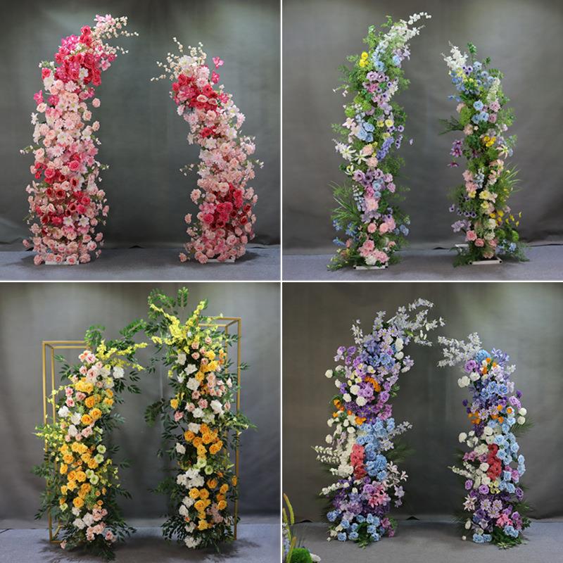 婚庆道具牛角羊角花艺拱门路引舞台套装架子成品弧形户外婚礼背景