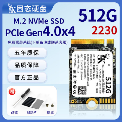 M.2 NVME 2230 固态硬盘512GB 固态硬盘台式机笔记本电脑硬盘SSD