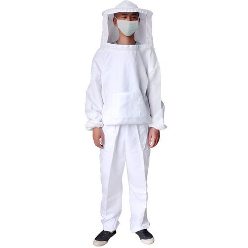 防蜂服 养蜂衣 纯白加厚防蜂衣 分体防蜂服 白色分体 连体防蜂衣
