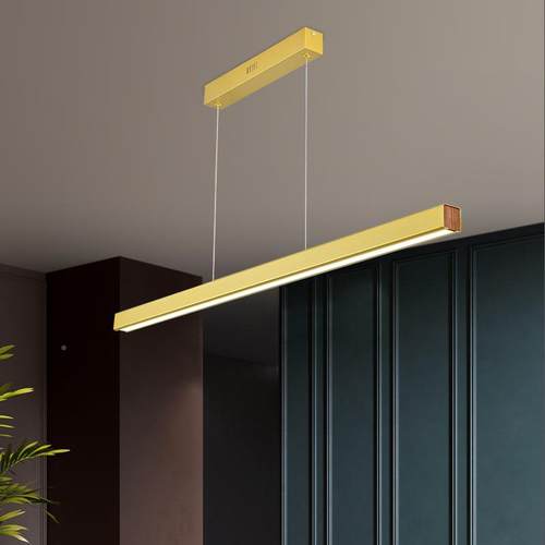 奢简现代线条一长条字餐厅灯台HC-045XK球氛围餐桌前台吧台办公约