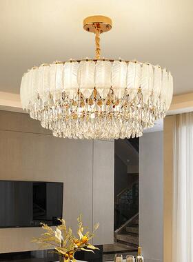 新款欧式水410晶吊轻灯厅灯奢约华大气简现代美式餐厅卧室简欧灯