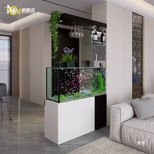 鱼缸客厅2025新款小型底滤隔断屏风带柜子一体玻璃缸水族箱其他