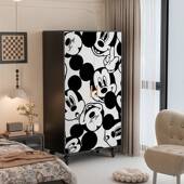 免安装 衣柜实木家用卧室出租房用多功能法式 复古风一体式 衣柜