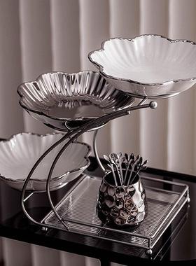 6J玄关入E户托盘装饰品摆件多家居饰品轻果奢盘层茶几客967厅桌面