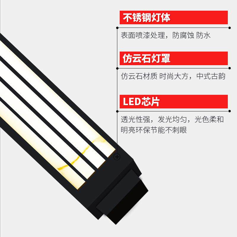 仿云门石新中户外壁防水外墙灯灯别墅式见附件。大门露台壁灯室外