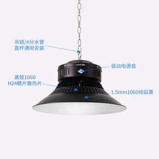 ledCLE工矿灯100W厂仓房灯超市工车库灯灯工业照明车间库天棚施灯