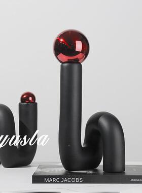 简约FIZ现代轻客厅摆关电视柜子件样板间书房玄奢衣帽间家居软装