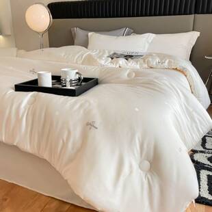 高端桑蚕棉51%大豆被春秋冬被天丝棉大豆被芯二合一双胎子母被