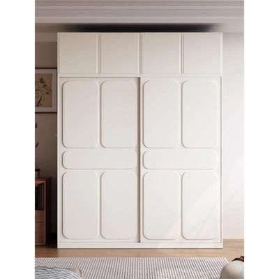 推拉门衣柜新款款2小025爆家奶油风SAC泡芙用卧室现代简约户型大