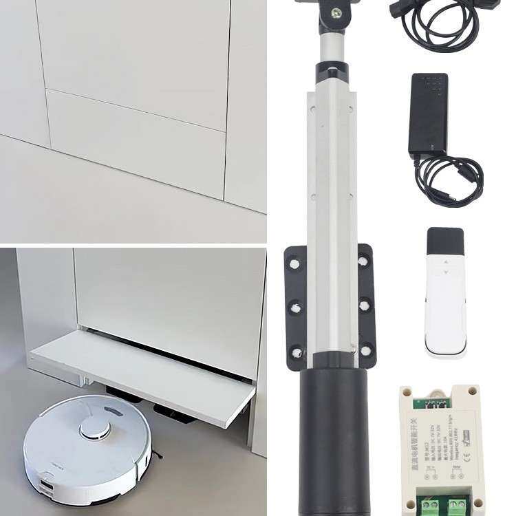 扫地机器人智能联动开门器上翻门轨道90度全自动开合轨道五金配件