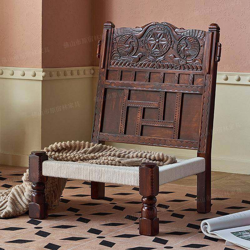印度Pida椅实木雕花沙发椅民宿创意手工编织沙发椅子,鲜花速递/花卉仿真/绿植园艺,割草机/草坪机,淘宝优惠券,粉丝福利购,淘宝优惠卷