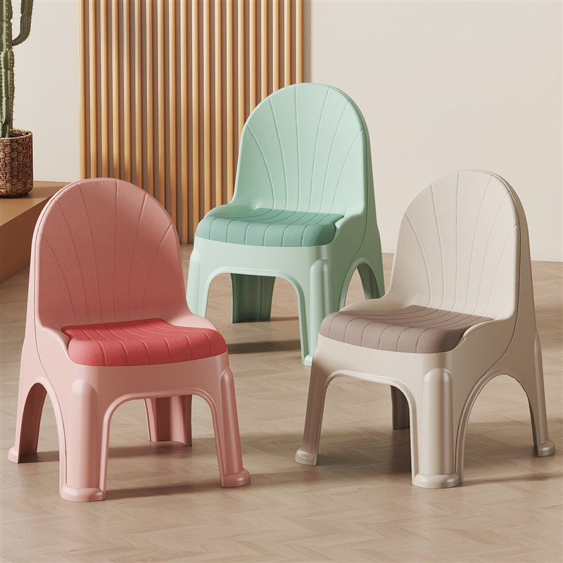 2025新款加厚塑料靠背小椅子儿童矮凳子家用幼儿园宝宝学习椅防滑