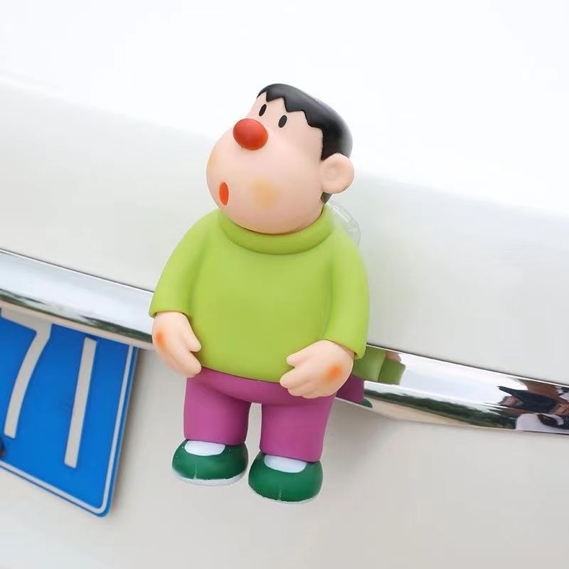 歪头胖虎车载摆件高级感可爱车尾挂饰汽车顶玩偶公仔车内中控摆件