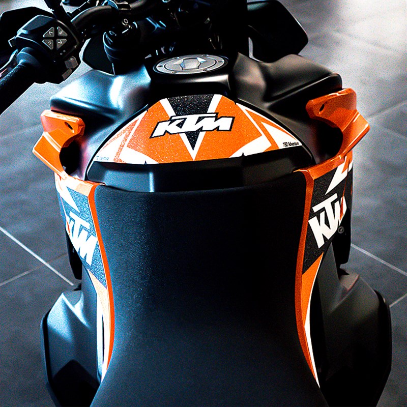 适用于KTM 790adv改装配件油箱贴鱼骨贴贴花贴纸彩色装饰拉花版画