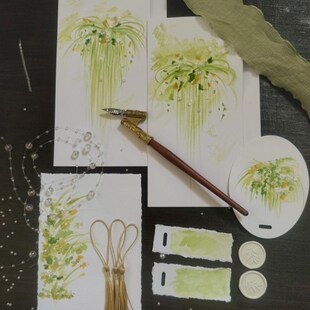 DIY手绘结婚请柬定制高级感手撕毛边婚礼商务邀请函誓言卡贺卡