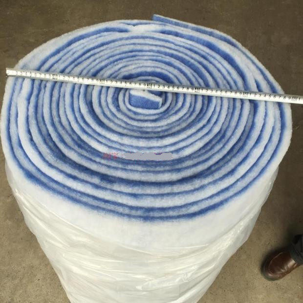 喷烤漆房风口棉 烤漆房蓝色进风口棉烤房过滤棉初效风口棉风机棉