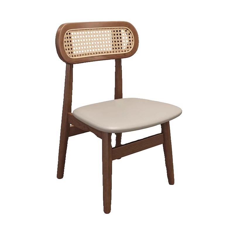 西餐桌椅卡座商用藤编餐饮店实木东南亚沙发咖啡厅定制面馆