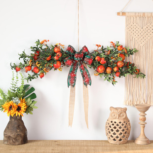 新年装饰年宵花仿真石榴果树枝高档手工花束假花客厅摆件墙面装饰