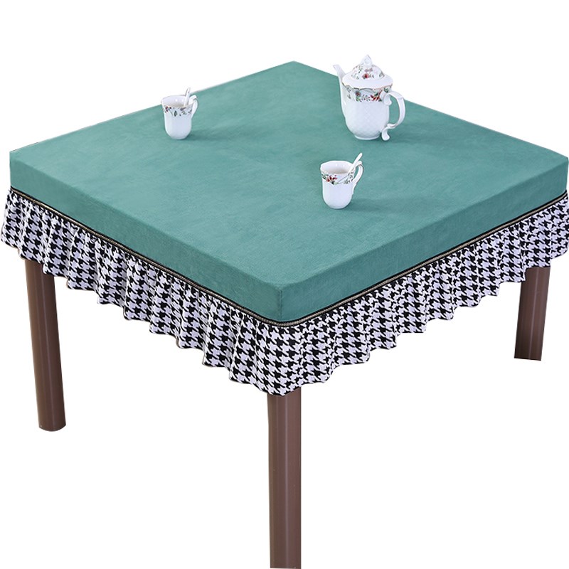 全自动麻将桌罩八仙桌盖布正方形餐桌布简约现代四方桌罩电炉罩