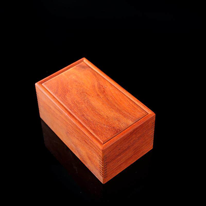 花梨木盒首饰盒桌面收纳盒抽拉盒家用实木无漆储物盒榫卯珠宝盒子