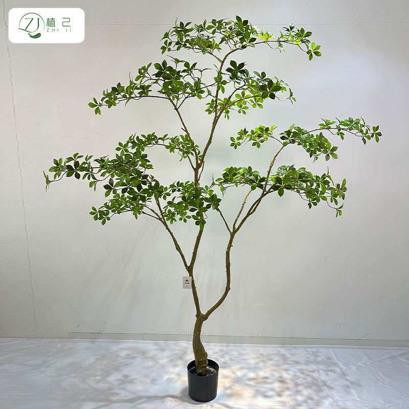 仿真绿植十大功劳海岛春花栀子树植物造景家居室内橱窗装饰树摆件