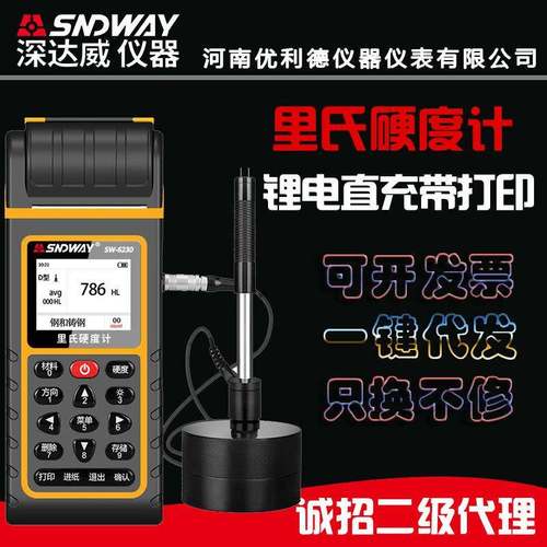 硬度计便携式里氏硬度计金属铁钢硬度测试仪带打印SW6230