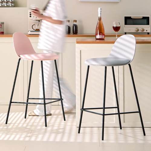 吧台椅家用设计师极简轻奢简约现代岛台椅子靠背高脚凳酒吧高脚椅