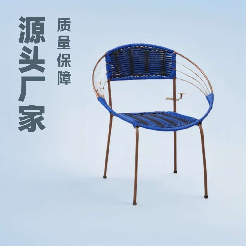 小童椅子塑料仿藤椅家用儿童餐椅美达铁艺厂家 叠放小藤编椅厂