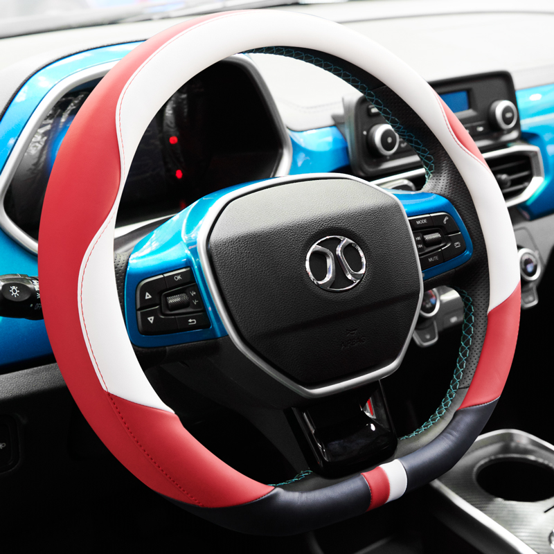 北汽新能源EC3 EC5 EV EX汽车方向盘女车把夏季翻毛皮可爱