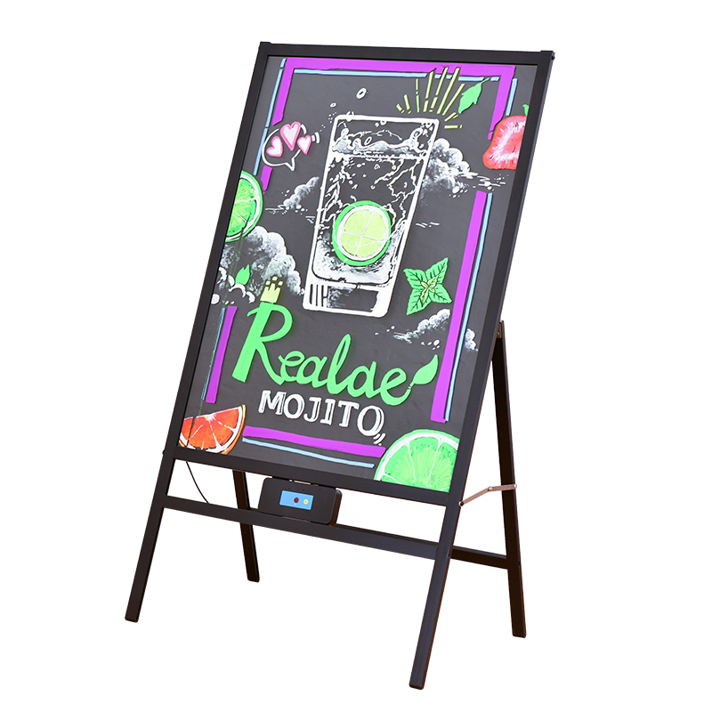 荧光板广告牌展示架led发光小黑板商用奶茶烧烤店门口电子海报宣