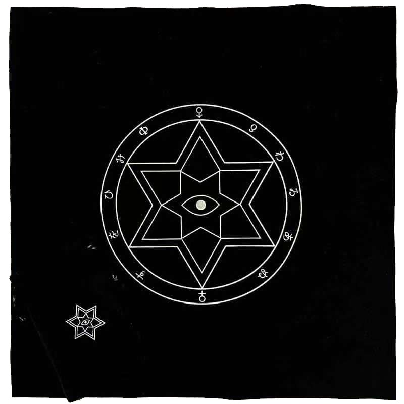 仪式塔罗牌桌布加厚欧式图案优质推牌星座防水经典棉麻游戏桌游