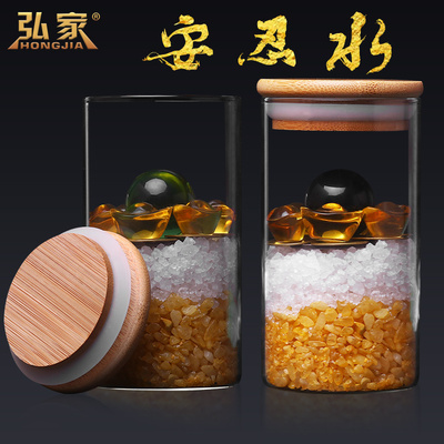 安忍水摆件五黄二黑招财水晶球六帝钱龙银家居客厅店铺收银台摆设