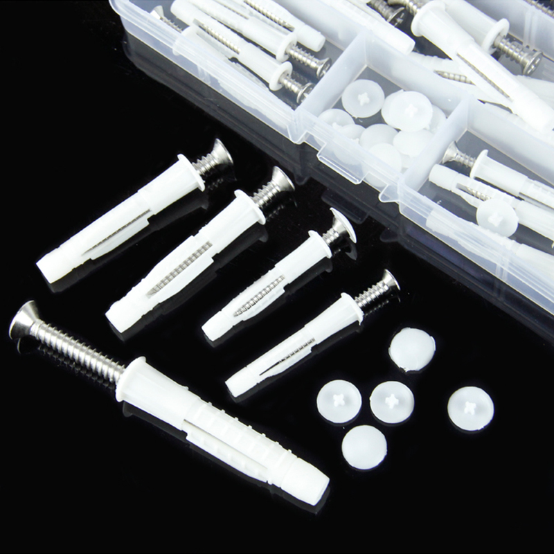 MM8小黄鱼塑料膨胀螺丝/涨栓胶塞装膨胀管配自攻螺丝钉30拉爆