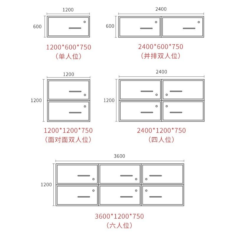 中伟办公家具职员桌办公桌组合现代简约屏风卡座员工位电脑桌椅