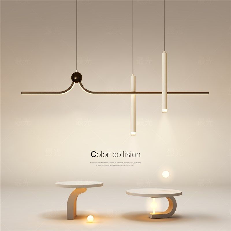 创意餐厅灯简约现代长条led客厅吊灯卧室吧台餐桌灯2025新款灯具