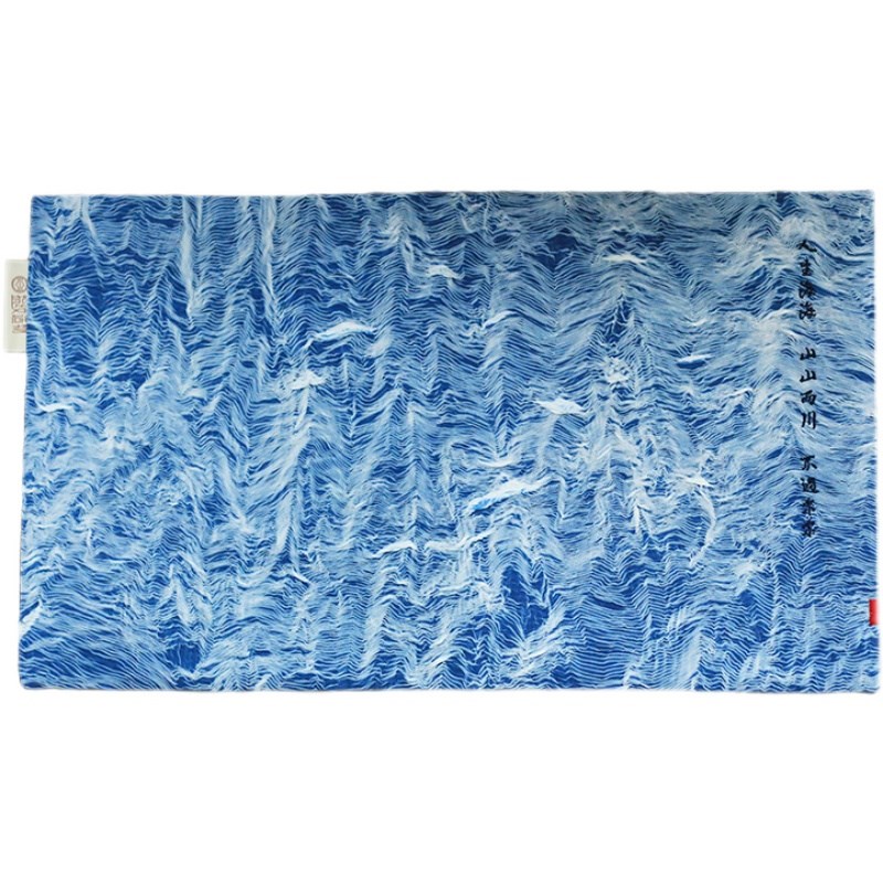 指纹造物人生海海茶席重磅褶皱压纹面料茶旗茶桌垫餐垫