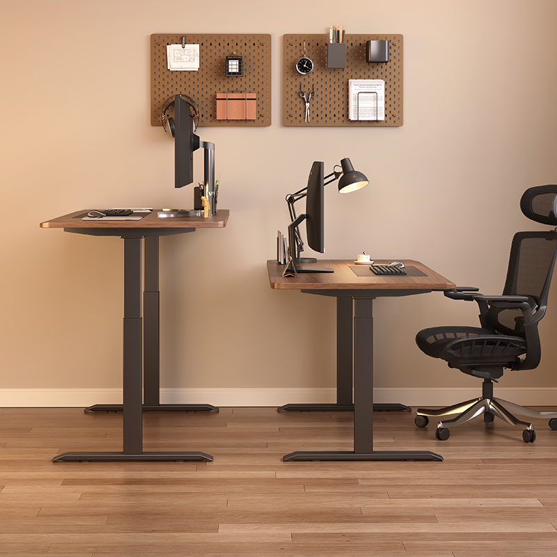 智芯智能电动升降桌公学习桌电脑桌实木移动书桌自动升降桌腿X1