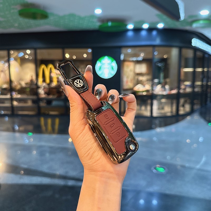 适用大众钥匙新速腾探岳途观L途昂车朗逸探歌影凌渡包保护壳扣