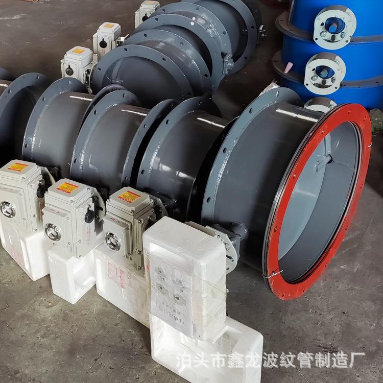 电动通风蝶阀 圆形风管调风阀 开关型电动执行器风门DN600