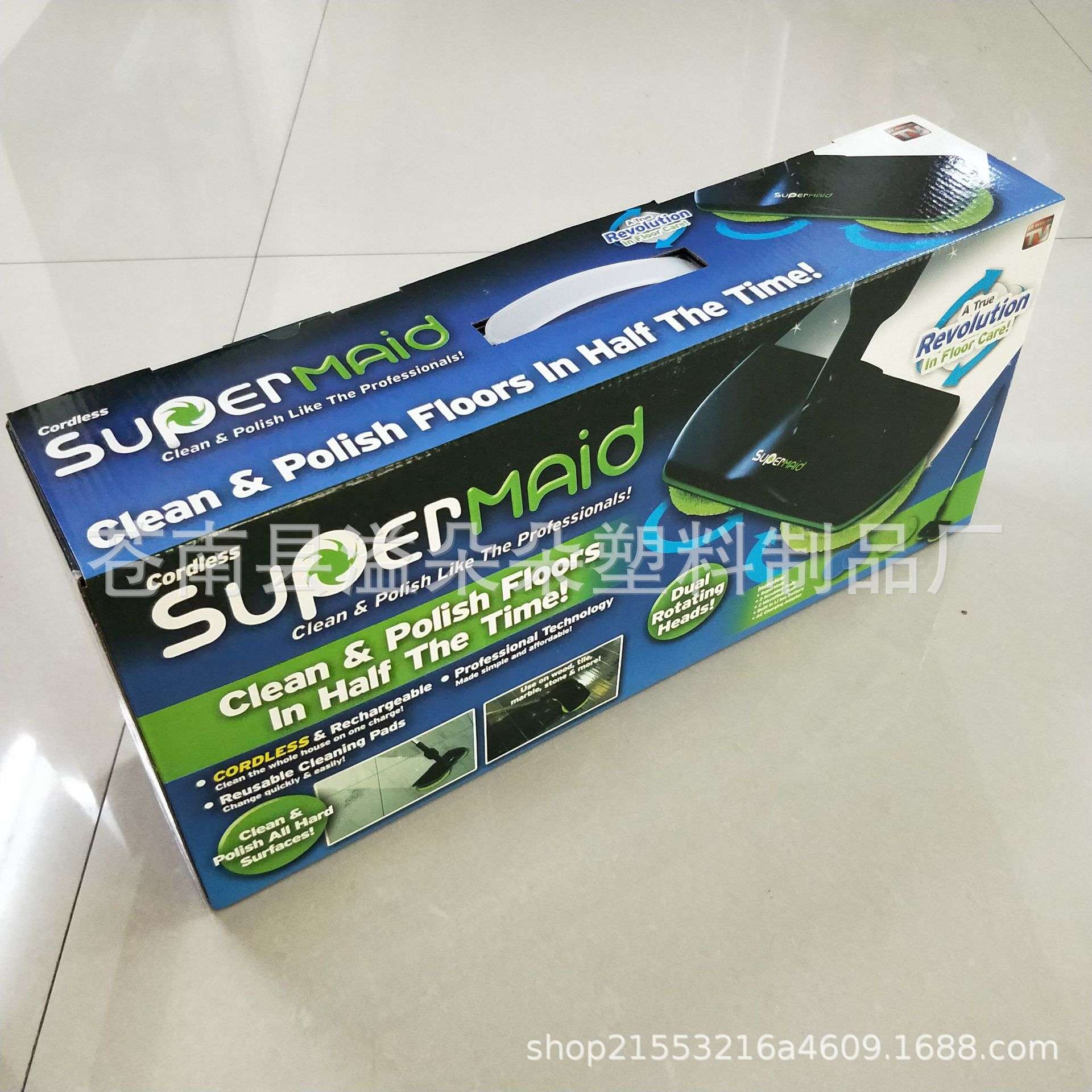 TV新品 Spin Maid 电动拖把 无线电动旋转拖把 可充电扫地机 现货