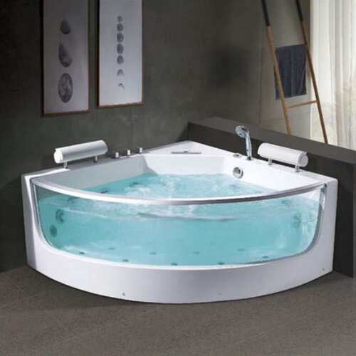 冲浪按摩涡旋浴缸亚克力材质 轻奢豪华扇形转角恒温浴盆Jacuzzi