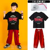 学生运动开幕式 高档儿演童会夏季 街舞爵士舞表演出服套小装 嘻哈表