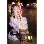 高档4寸羊洲鼓拍摄道具装 饰鼓6寸山皮整非幼木掏空玩具鼓8寸儿园