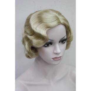 高档假港发女覆古色旗袍饰水纹门罗欧美上海滩香风格写实金中华民