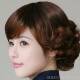 高档迪旗袍假翻发真人茉发丝妈妈假发短发老年人外翘短卷发假发女