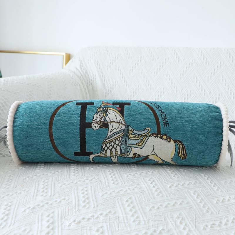 高档北欧雪简抱枕糖枕客厅沙发尼尔圆柱枕果腰靠卧室靠枕靠垫可拆