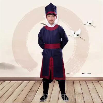 高档元旦演出服明制古飞装衙役服装儿男童捕快童侍卫官兵古代轿夫