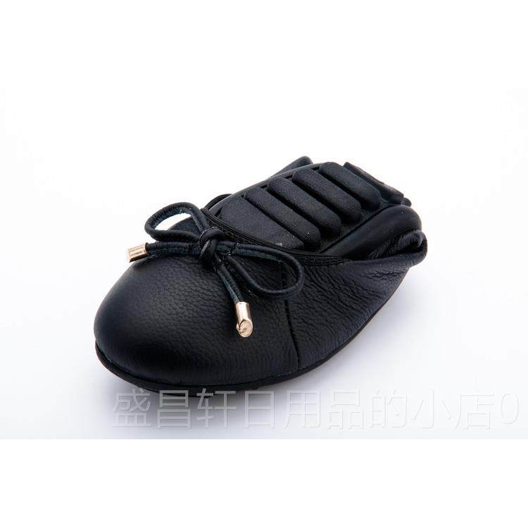 高档蛋卷鞋女妈妈鞋真皮圆筋底软底头大底码牛百搭春夏季平孕妇鞋