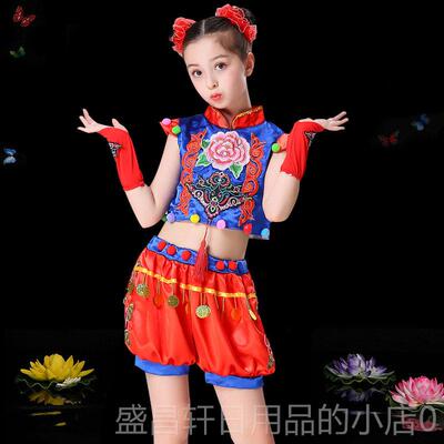 高档桃李舞杯豆汁儿碗趣儿趣童蹈服服演出服表演六一喜庆灯笼开门