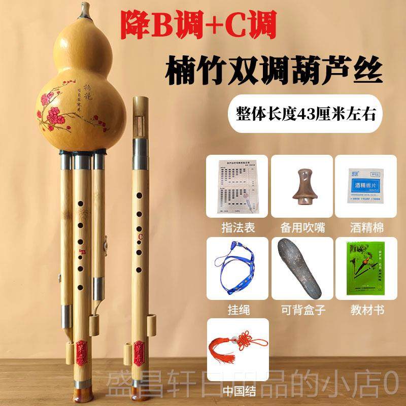 高档楠竹双调葫芦丝易FB加G降加C调音专准易吹耐用成人演奏业乐器